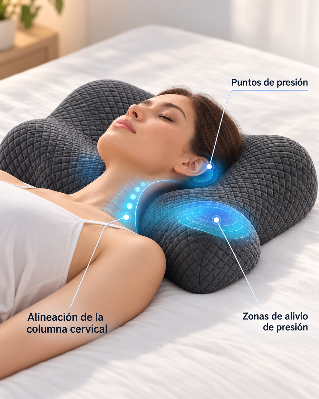 Almohada Cervical Ergonómica | Soporte y Descanso